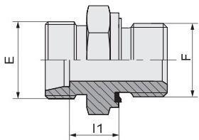 Hydraulic Fitting China Factory Straight Double Male Thread Forged Hose Connectors 1CB