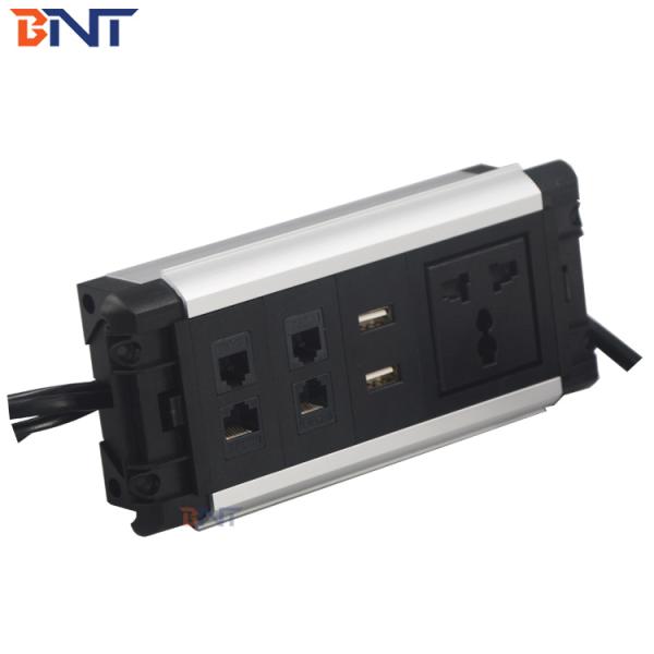 Smart office table mount multi function desk power data socket with USB charger
