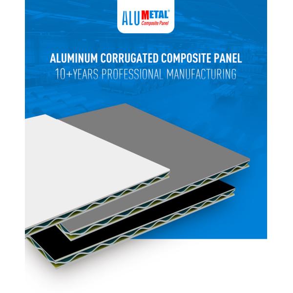 Aluminum Corrugated Material Panels 1220X2440MM Acp Cladding PVDF Coating