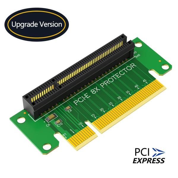 PCI-Express 8X Riser Card 90-Degree Left-Angle Adapter Card 1U Height Computer Server PCIe Socket, PCI-E 8X Elevated