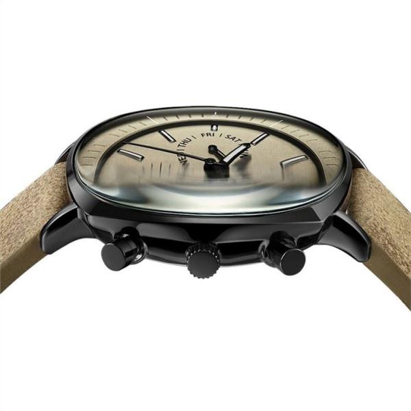 Men Casual Quartz Mechanical Watches Microfiber Strap Small Dial Square Shape