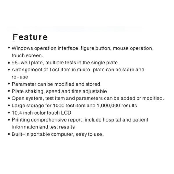 High Accuracy Automatic Elisa Microplate Reader Sk201 Portable High Efficiency