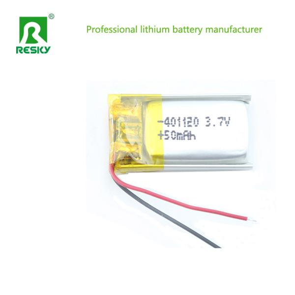 Pouch Lithium Polymer Battery Cell 401120 3.7V 50mAh For Smart Devices