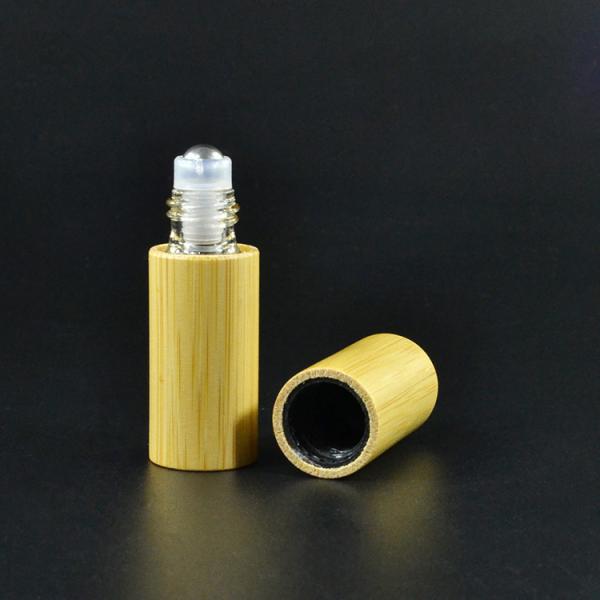 Bamboo Wooden Roller Ball Bottles , Child Proof Oil Roller Bottles 10ml