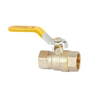 1/2Inch - 4Inch Full Port Brass Ball Valve for Oil Gas Yellow Plastic Handle