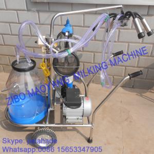 Buy cheap Vacuum Pump Typed Single Bucket Mobile Milking Machine, hot sale portable milking machine for small farms product