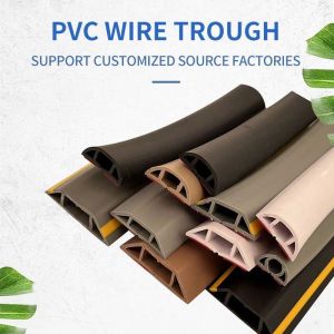 Brown Architecture PE Profile Customization PVC Cable Trunking Plastic Profiles