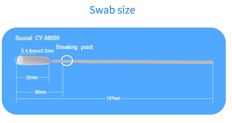 Nylon Head HUACHENYANG Nasal Swabs Type 1 Specimen Collection Flocked Swab
