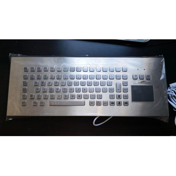 English Industrial Computer Keyboard , Laser Logo USB Keyboard With Touchpad