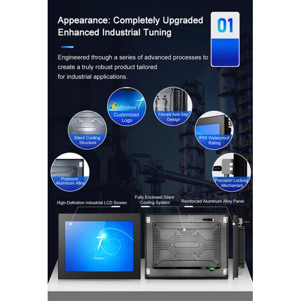 12.1 inch Capacitive Touch Screen Panel Pc Ip65 Waterproof Wide-Temperature Embedded Industrial Computer