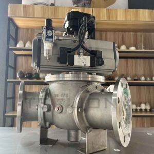 Buy cheap Stainless steel pneumatic conveying powder particle three-way ball valve product