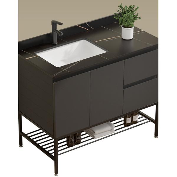 Acrylic Finish Bathroom Vanity Units Cabinet Solid Color With Drawer