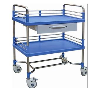 China ABS Plastic Drawer Emergency Medicine Trolley Stainless Steel Frame Medical Instrument Cart on sale