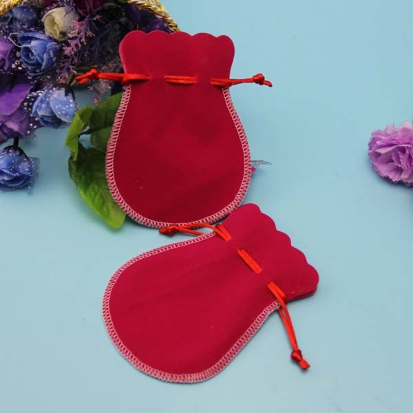 Promotion Handmade Beautiful Mini Felt Drawstring Packaging Velvet Pen Bag