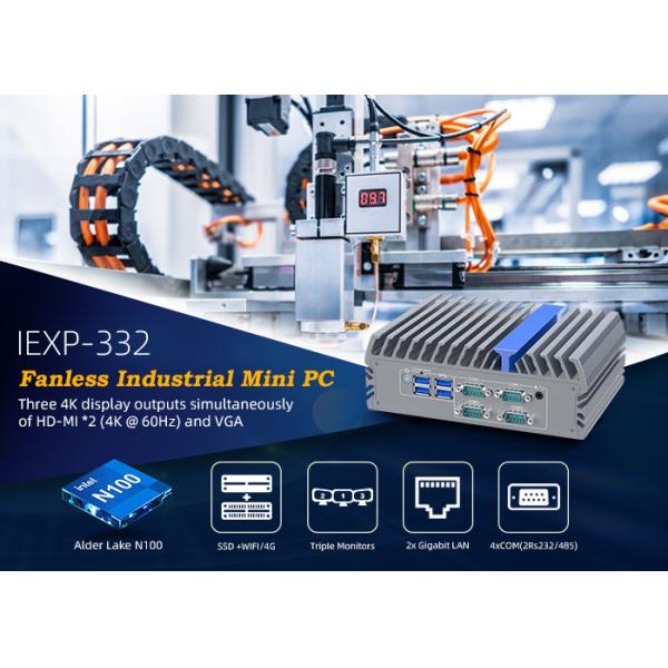 N100 Mini Pc 2 Ethernet Ports Mini Pc 2 Lan 4 COM RS232 RS485