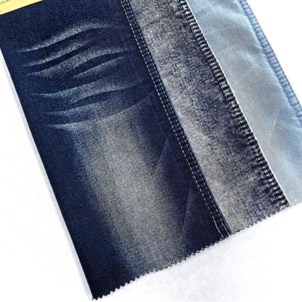 Medium Weight Cotton Polyester Spandex Blue Denim Fabric 8.1oz JS4040 With Medium Thickness And 150 CM Width