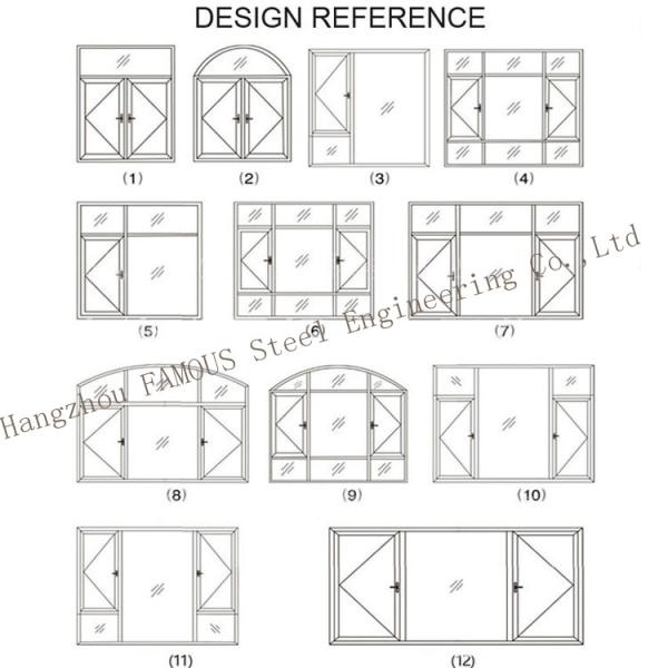 50 Series 6mm Thermally Broken Aluminum Windows , 8mm Heated Glass Windows