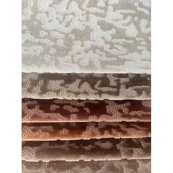 100% Polyester Jacquard Velvet Sofa Fabric 460gsm 142CM Width