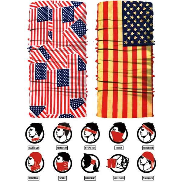 Square 100% Cotton Black Green Red Handkerchief Headband