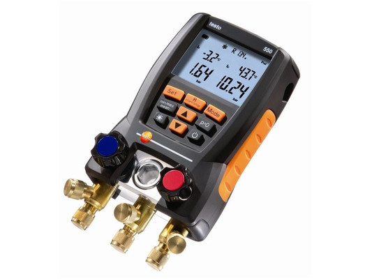 Testo 550 Electronic Refrigerant Meter with Bluetooth-Enabled Digital Manifold Kit