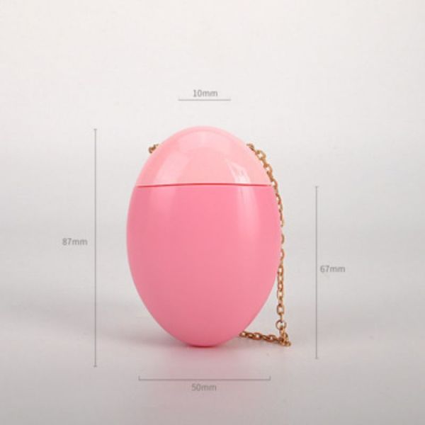 50ml Egg-Style Sunscreen Bottle with Detachable Gold Chain and Customizable Design for Cosmetic Packaging