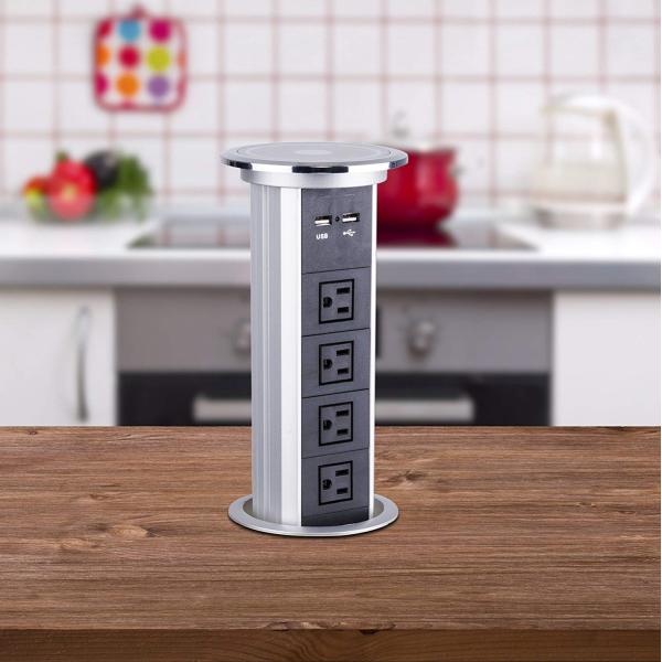 Intelligent Motorised Pop Up Socket Dual USB Ports For Conference Room / Home Decoration