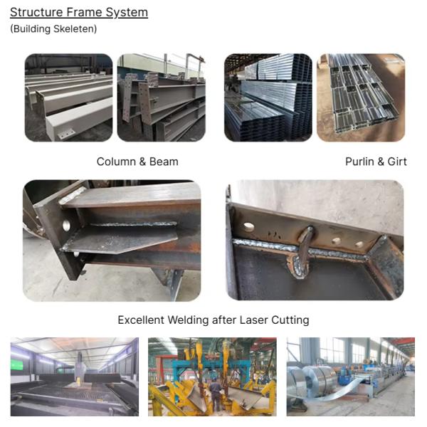 Prefabricated Steel Prefab Buildings Warehouse Workshop Multi Building C Z Purlin