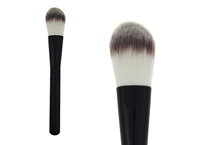 Buy cheap Angled Round Concealer Blending Brush Synthetic Hair Black Handle product