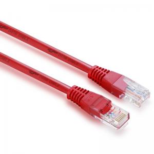Buy cheap Copper Conductor Cat5E Ethernet Patch Cable 30V Red With Gold Plated Connector product