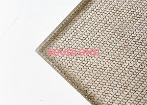 Buy cheap Fine Copper Laminated Glass Decorative Mesh Fabric For Architecture And Design product