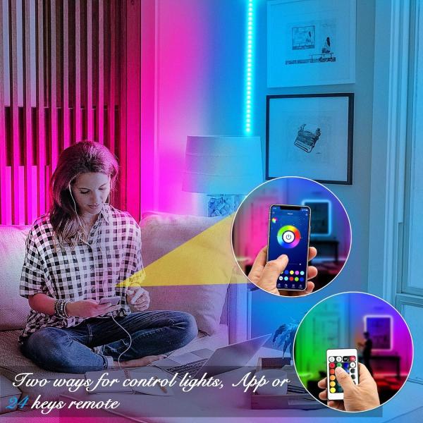 Led Strip Lights Smart with App Control Remote, 5050 RGB for Bedroom party
