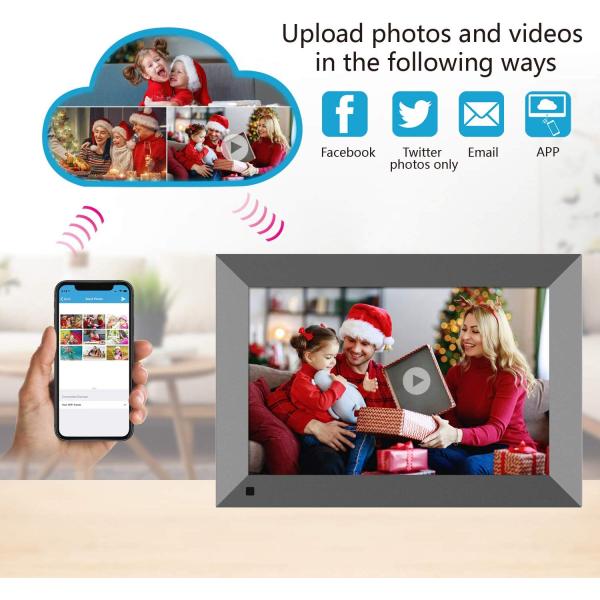 JCVISION JC-FRAME DIGITAL PHOTO FRAME 10.1 inch WIfi Android Photos VIdeos Digital photo Frame