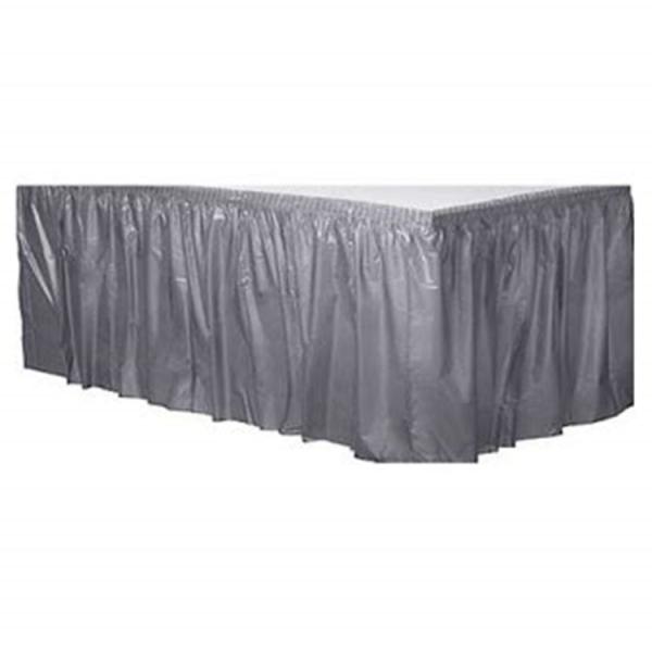 Eco Friendly Disposable Table Skirts , Waterproof Plastic Party Table Skirt