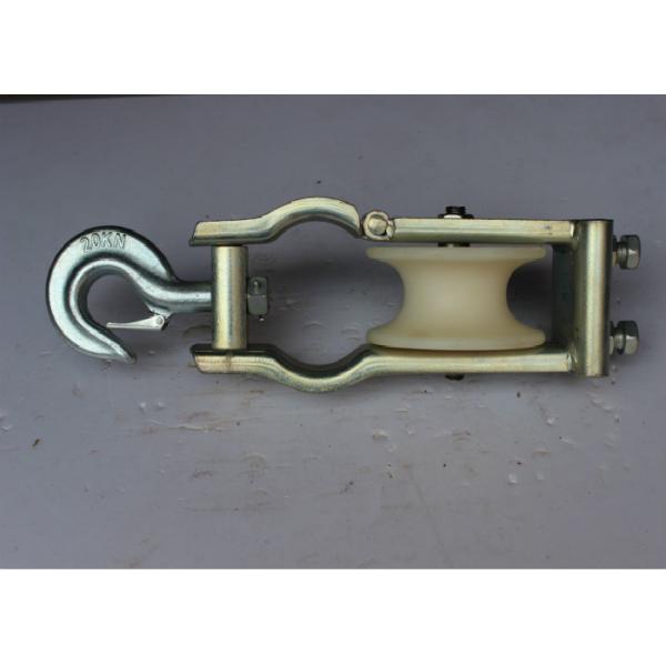 Transmission Line Stringing Tools Single Sheave Nylon Stringing Pulley Block