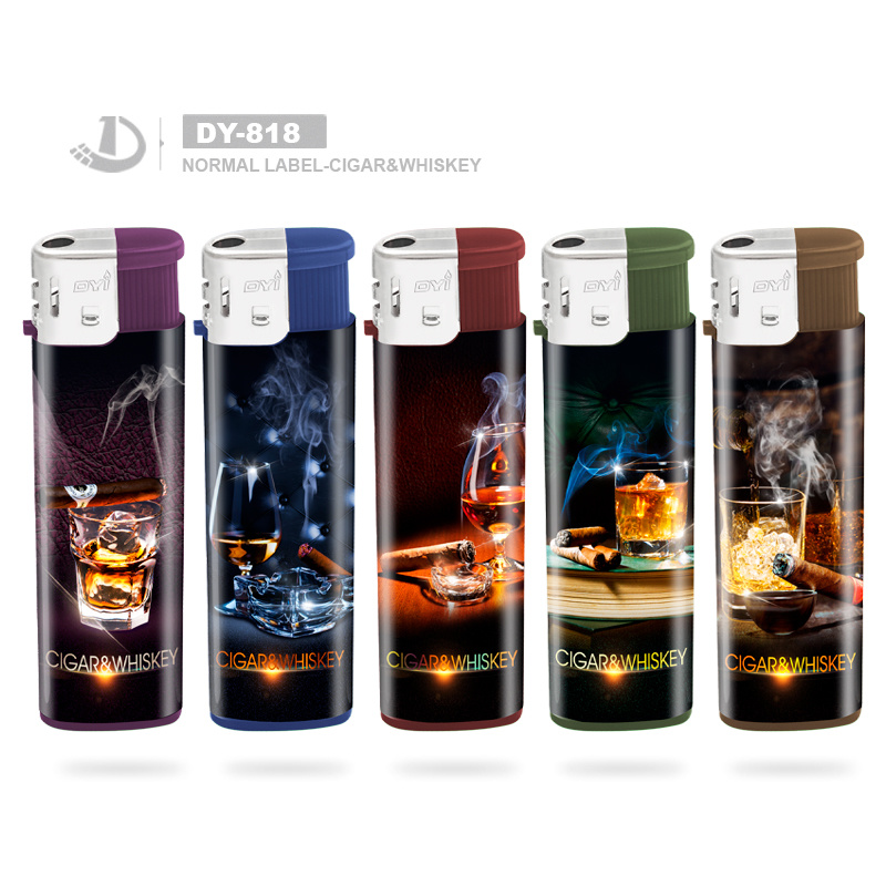 Printing Plastic Cigarette Lighter Electric Gas Lighter OEM High Quality Lighter