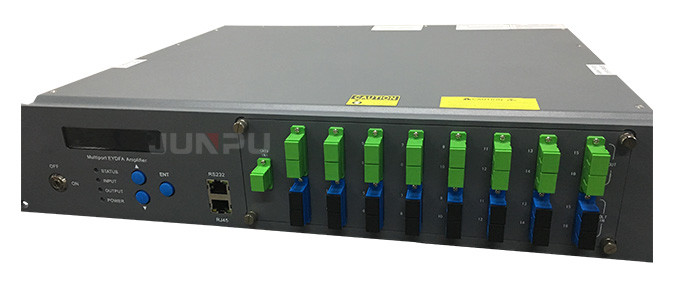 Junpu Optical Amplifier 16 Ports 1550nm Wdm Edfa Pon Of 23dbm Per Port