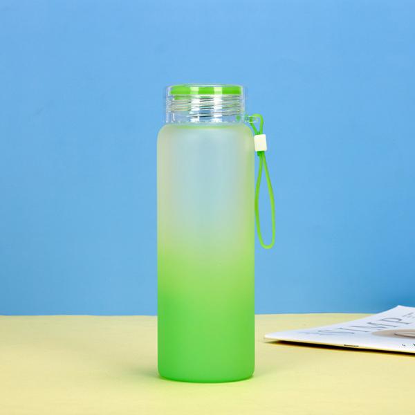 Sturdy 550ml Glass Water Bottle With Protective Silicone Sleeve Multipurpose