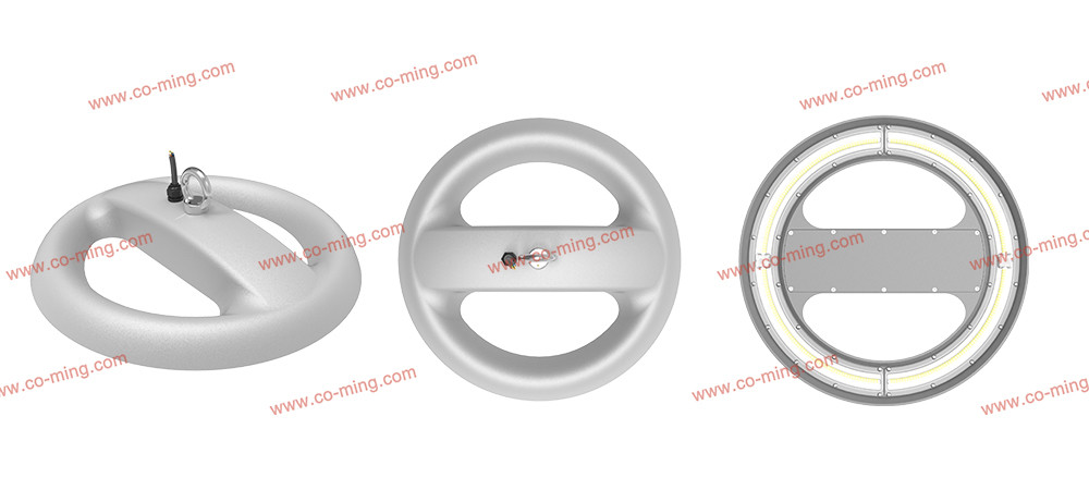 High Bay LED Lights 50w Silver grey aluminum Heat Sink Waterproof IP66 IK10 HALO 160LM/ W ideal for warehouse stadiums