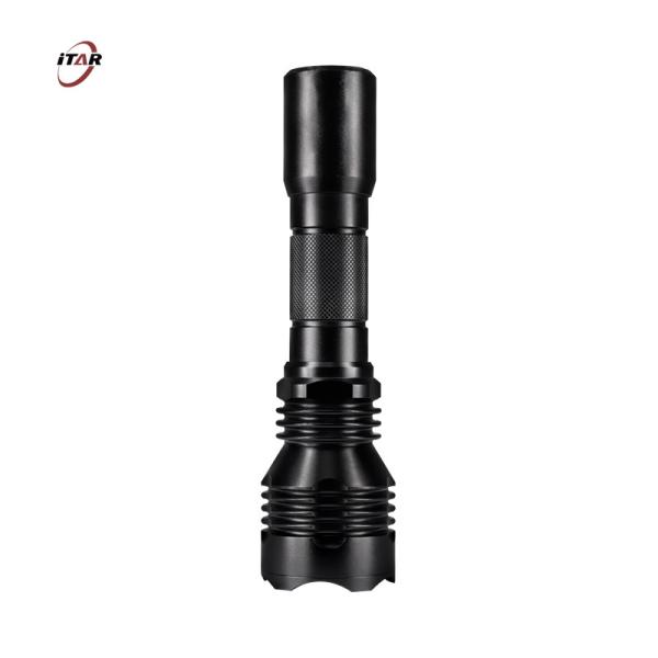 1100 Lumens Rechargeable Black Flashlight , Portable LED Spotlight IP67