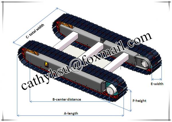 rubber track undercarriage track chassis crawler undercarriage crawler chassis