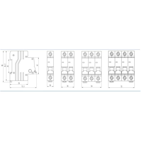 VK007 Miniature Circuit Breaker 10K Electrical Life IEC/EN 60947-2 Certified MCB Professional Quality Circuit Breakers