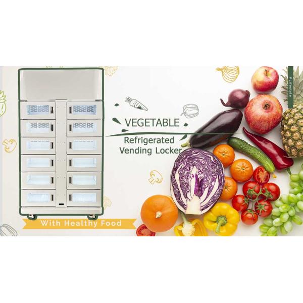 Farm Selling Fresh Vegetables Cooling Locker Vending Machines For Business
