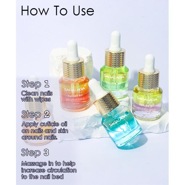 SAGALAGA 13 Scented Glass Nail Cuticle Oil 15ML Bottle With Dropper Amazing Double Layer Moisturizing Oil for Dry Cuticles