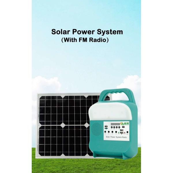 LED Light Solar Home Lighting System Kits Portable Camping Lamp Torch Radio