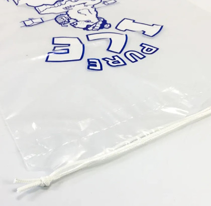 Poly Disposable Ice Cube Plastic Bags Drawstring Gravure Printing