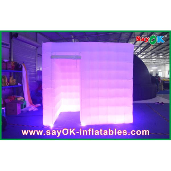 Portable Photo Booth 210d Oxford Cloth Waterproof Inflatable Photo Booth Tent Purple Led Light