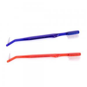 Buy cheap V Shape Double Ended Orthodontic Toothbrush With Interdental Brush product