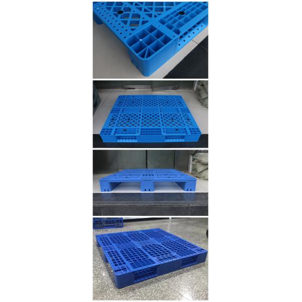 Four Way Entry Heavy Duty Industrial Stackable Plastic Pallets Warehouse Storage 1400 * 1200