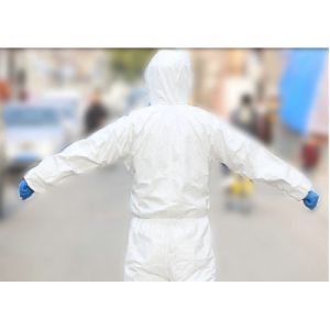 China Anti Epidemic Disposable Hooded Coveralls Chemical Resistant Coveralls on sale