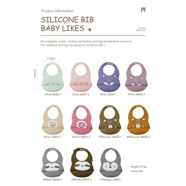 OEM Baby Feeding Bib - One Piece In A Polybag for Babies and Infants feeding silicone bib